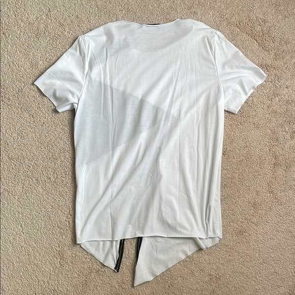 Zippered asymmetrical and Black Men's Shirt - Picture 4 of 4